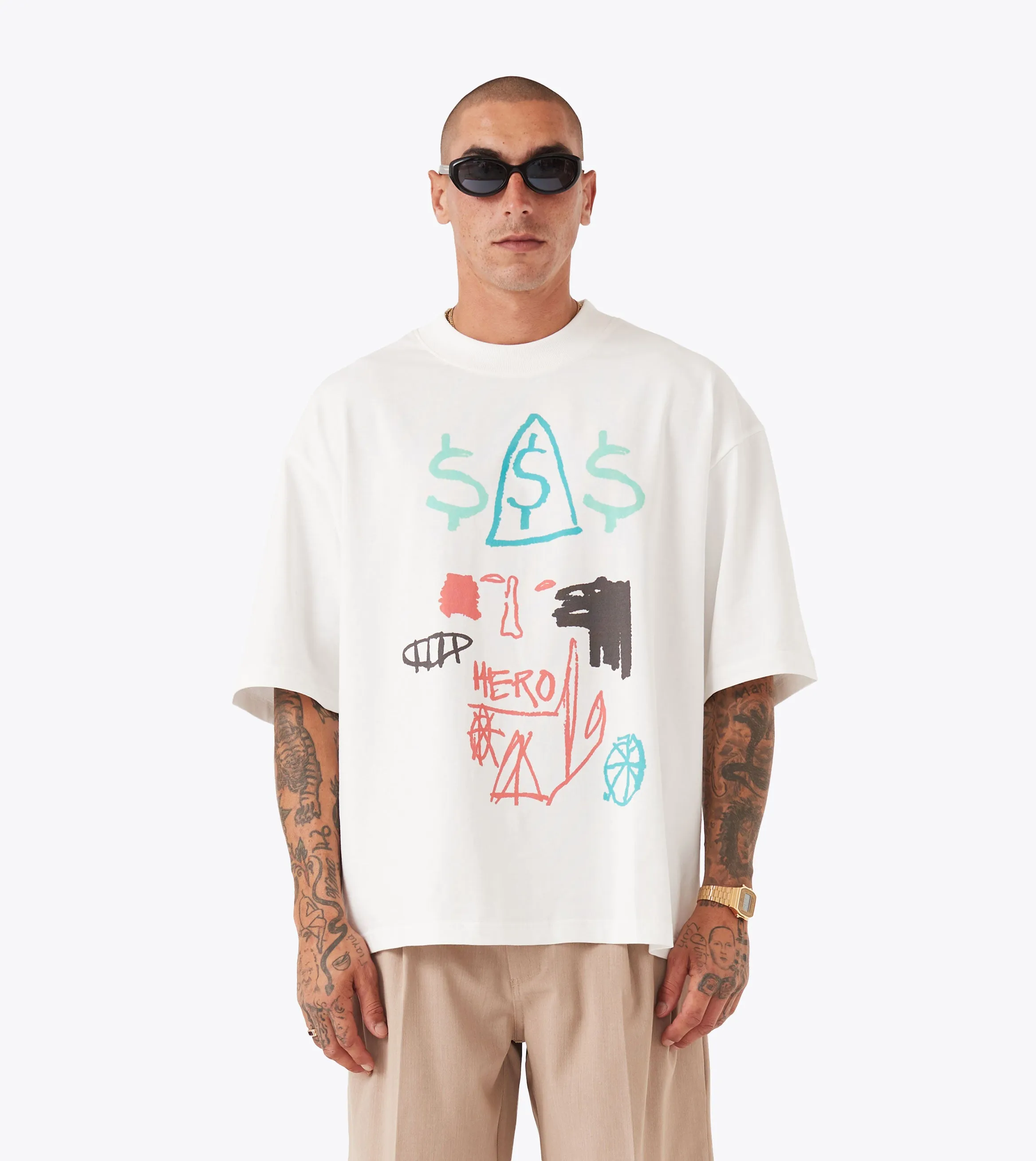 Musonga Flow Tee Vintage White Slim Comfort Quick Fit Wear