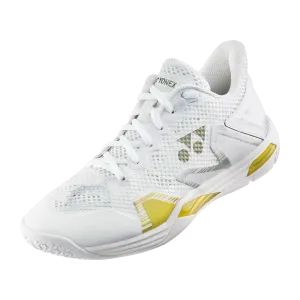 Heel lock Form Pro Yonex 2024 Power Cushion Eclipsion Z3 Men Badminton Shoes [White/Gold]
