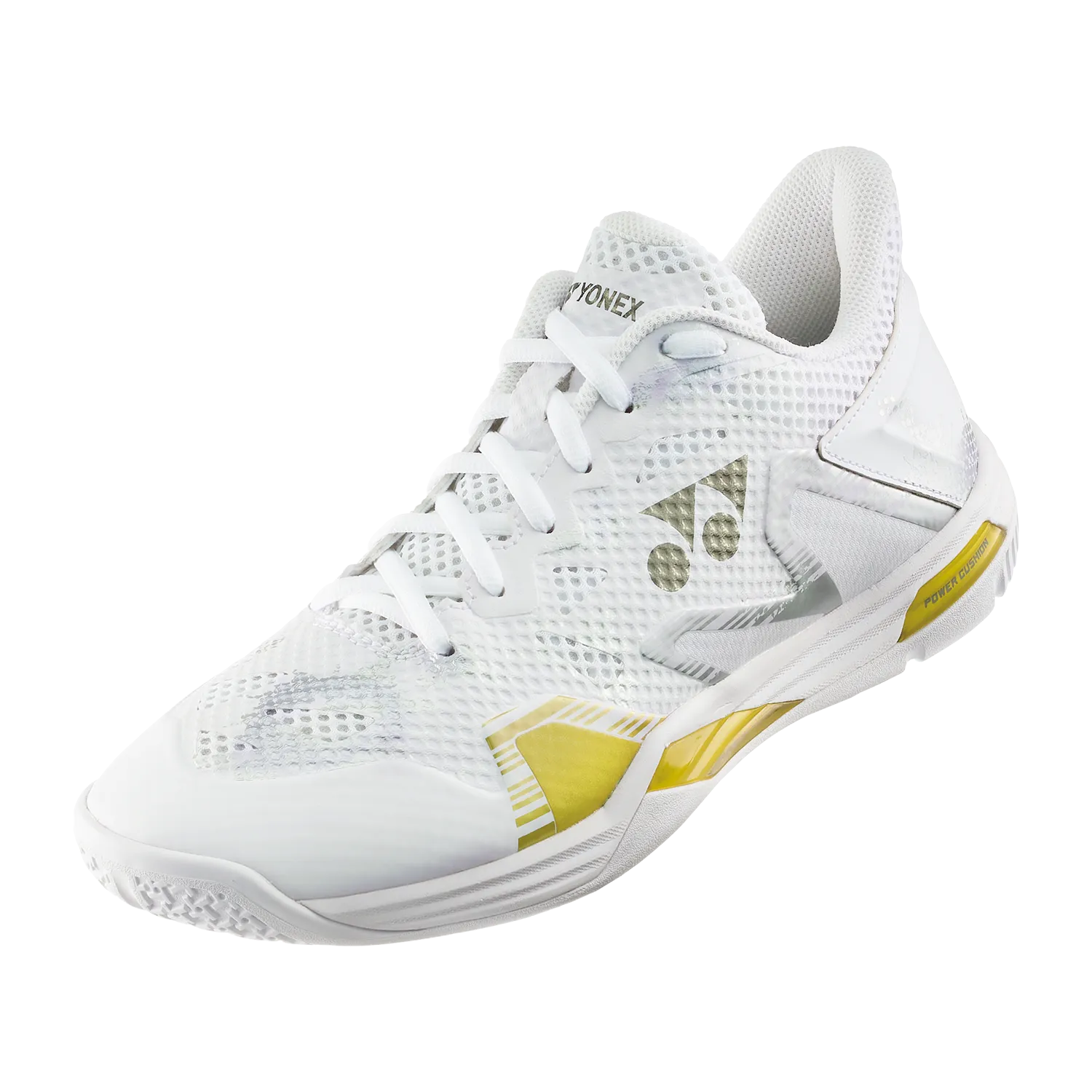 Heel lock Form Pro Yonex 2024 Power Cushion Eclipsion Z3 Men Badminton Shoes [White/Gold]