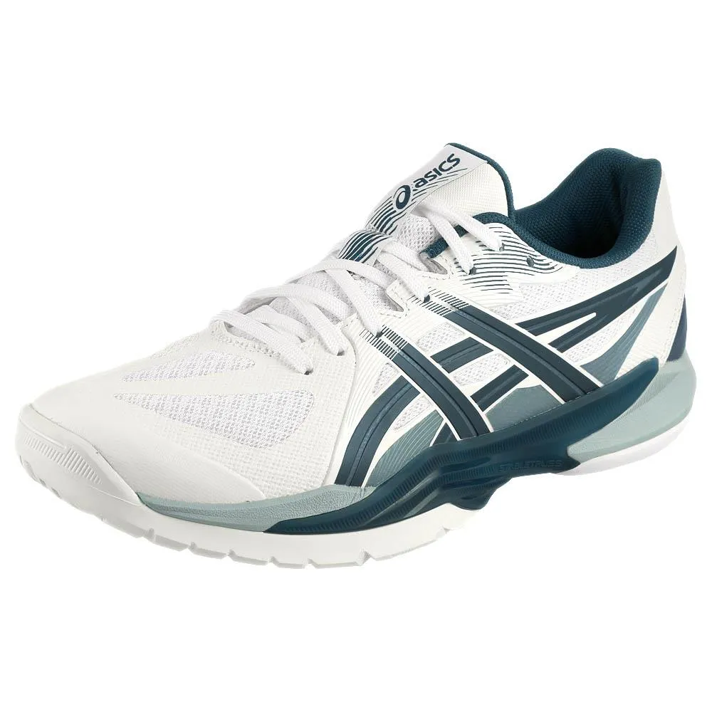 Asics Men's Powerbreak FF - White/Vintage Indigo Good Arch Support Slip Resistant
