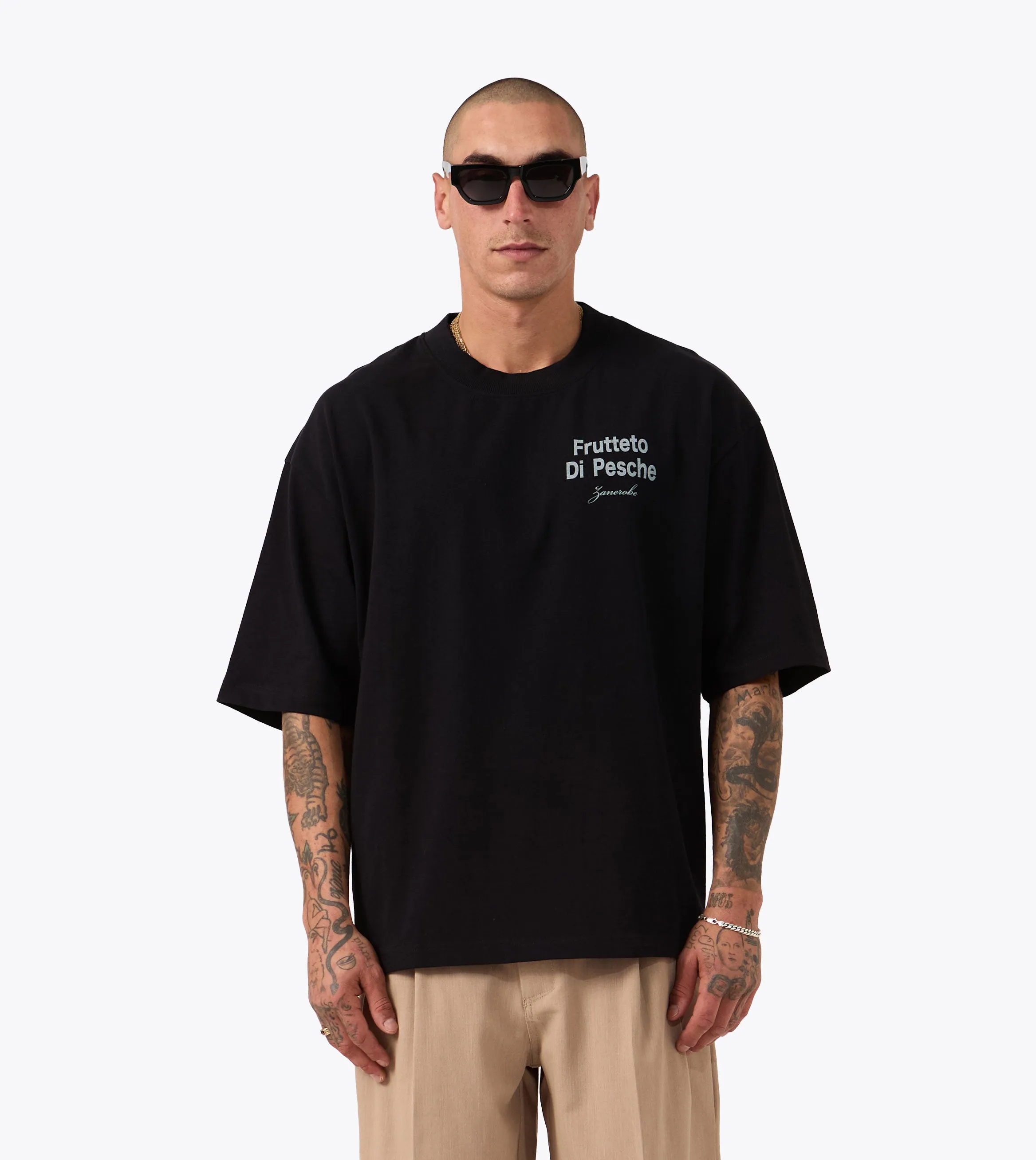 Pesche Flow Tee Black Moisture Management Technology