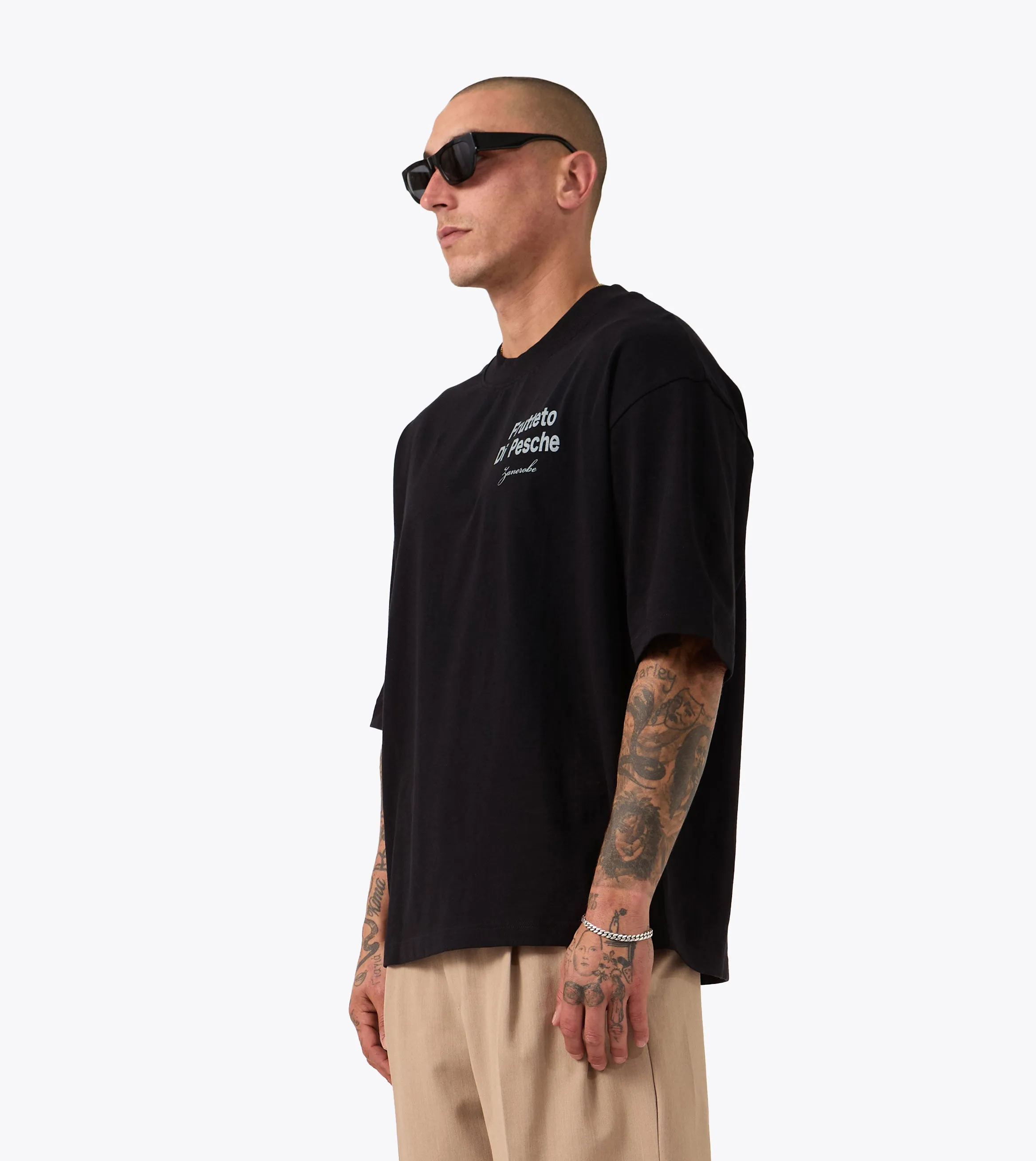 Pesche Flow Tee Black VintageWash casual and comfortable