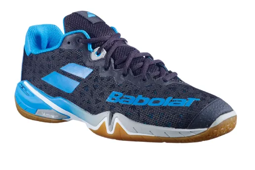 Anti Fatigue Babolat Shadow Tour Men's Indoor Court Shoes [Black/Blue]