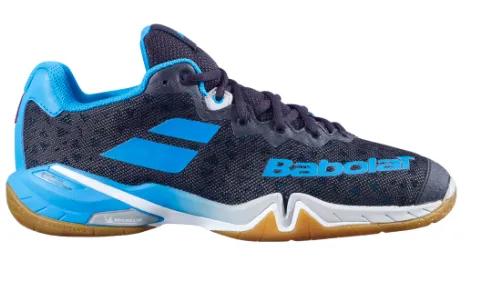 Smooth Internal Seams Babolat Shadow Tour Men's Indoor Court Shoes [Black/Blue]
