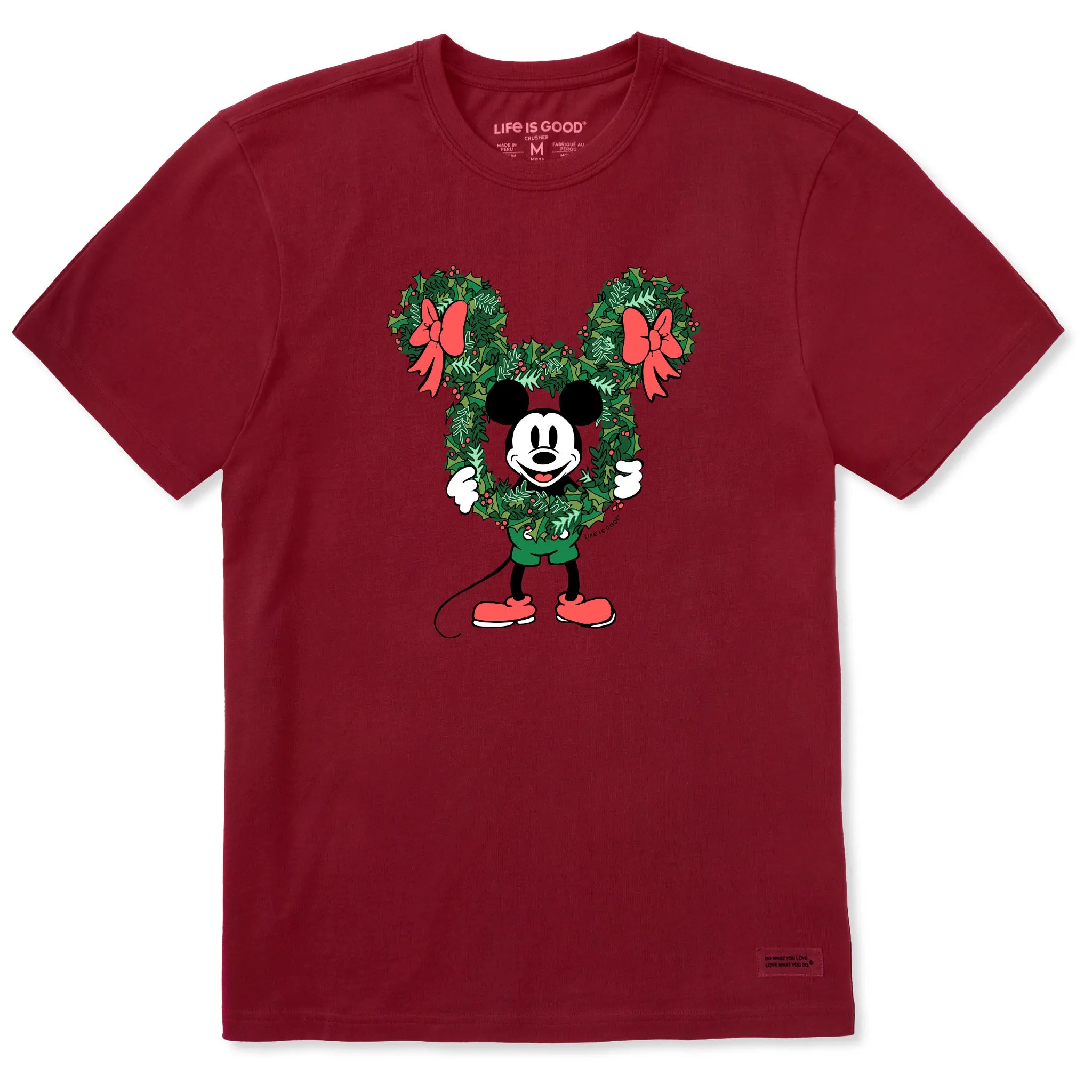Soft Base Men's Steamboat Willie Wreath Short Sleeve Crusher Tee