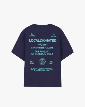 Fine Art Tee Navy Basic Wear Modern Layering