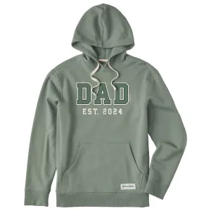 Men's Wordsmith Dad Est. 2024 Simply True Fleece Hoodie Muscular Frame Designer