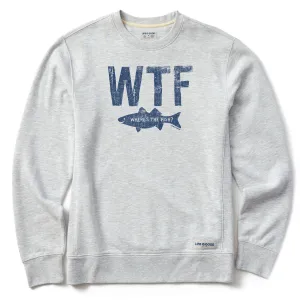Men's WTF Where's the Fish Simply True Crew Modern Relaxed