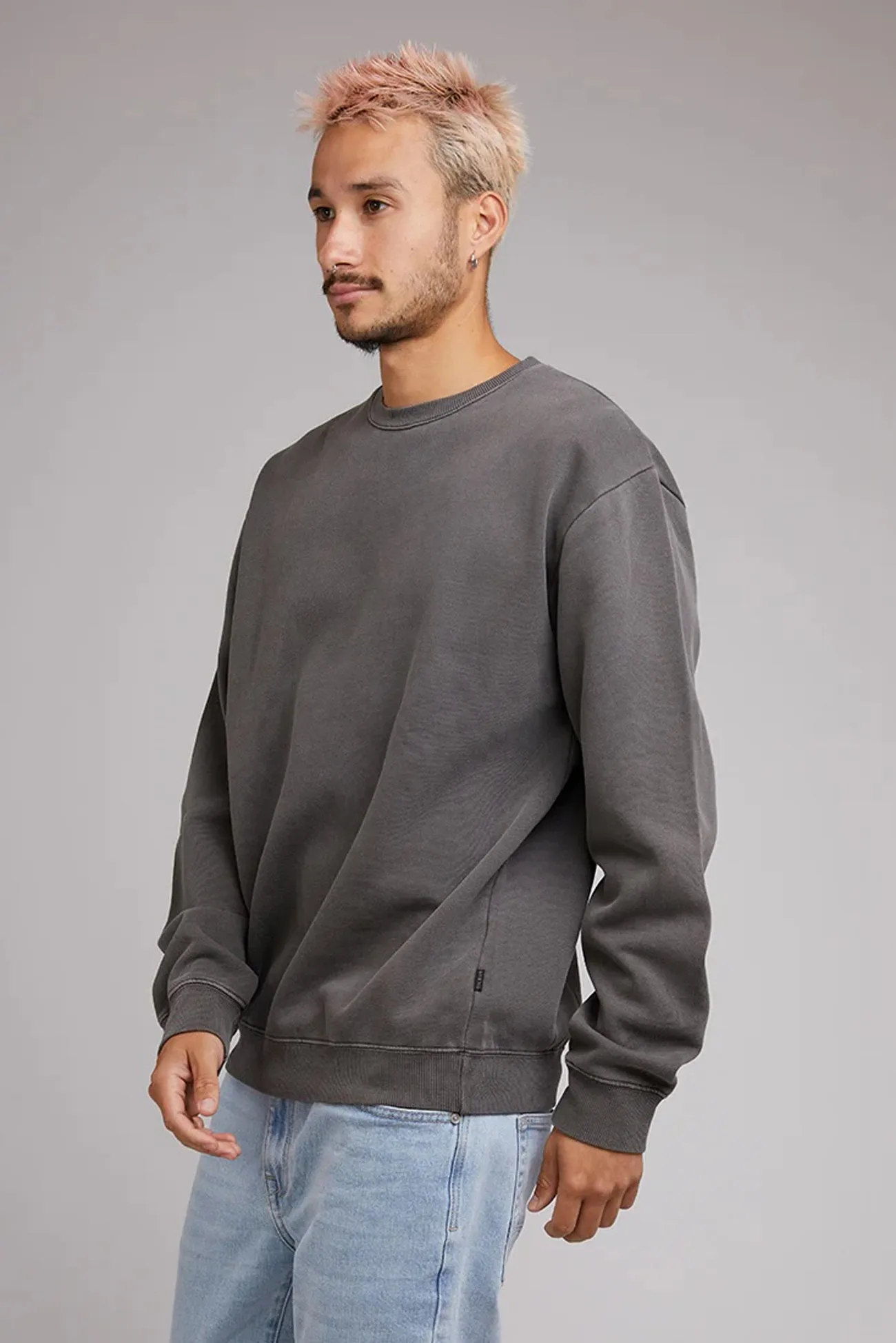 Hooded Box Crew Charcoal