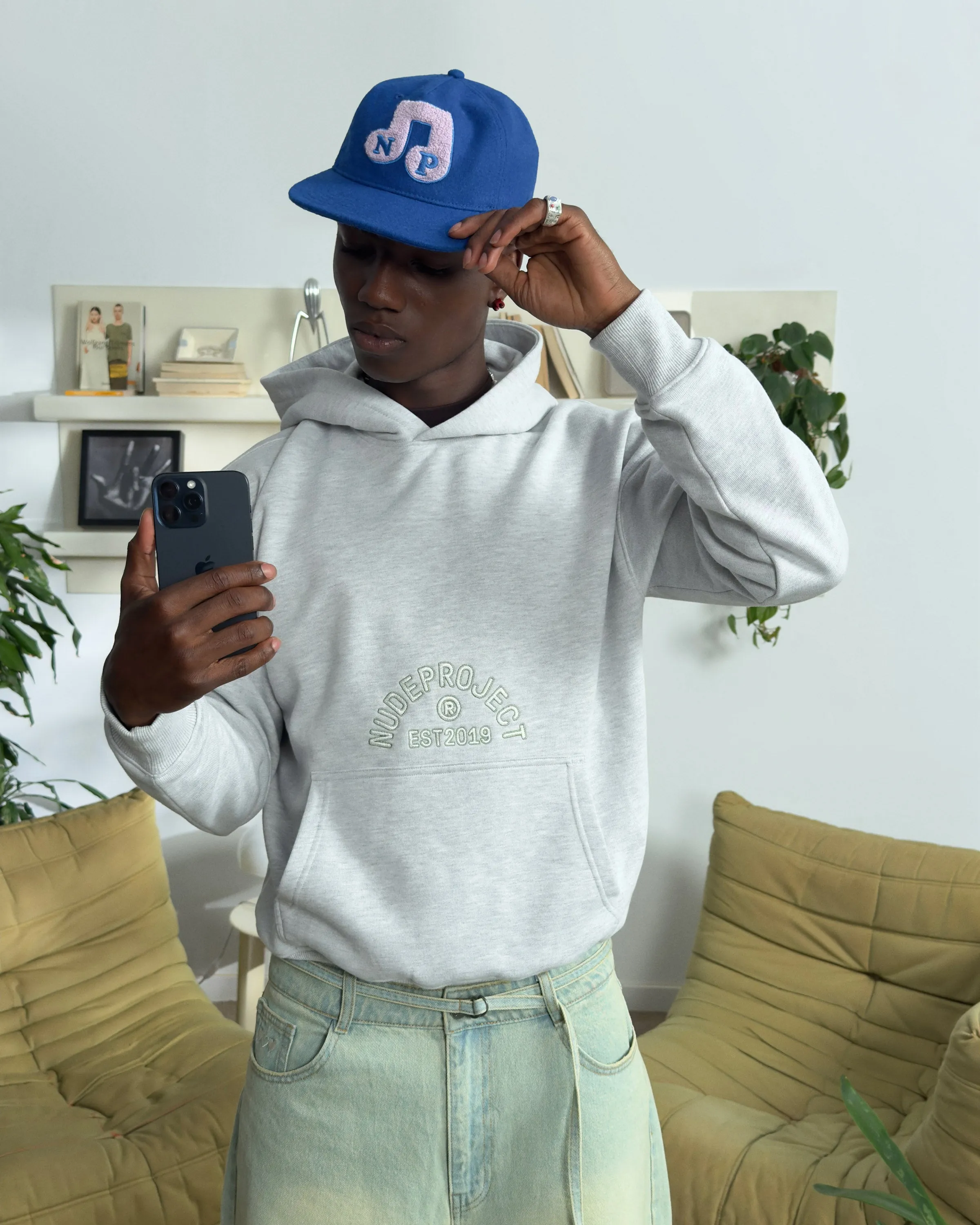 Swans Hoodie Grey Melange Cold Weather