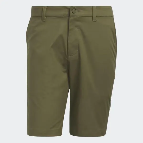 ElasticHem Quick Adjust Fit ADIDAS GO-TO 9-INCH GOLF SHORTS - OLIVE