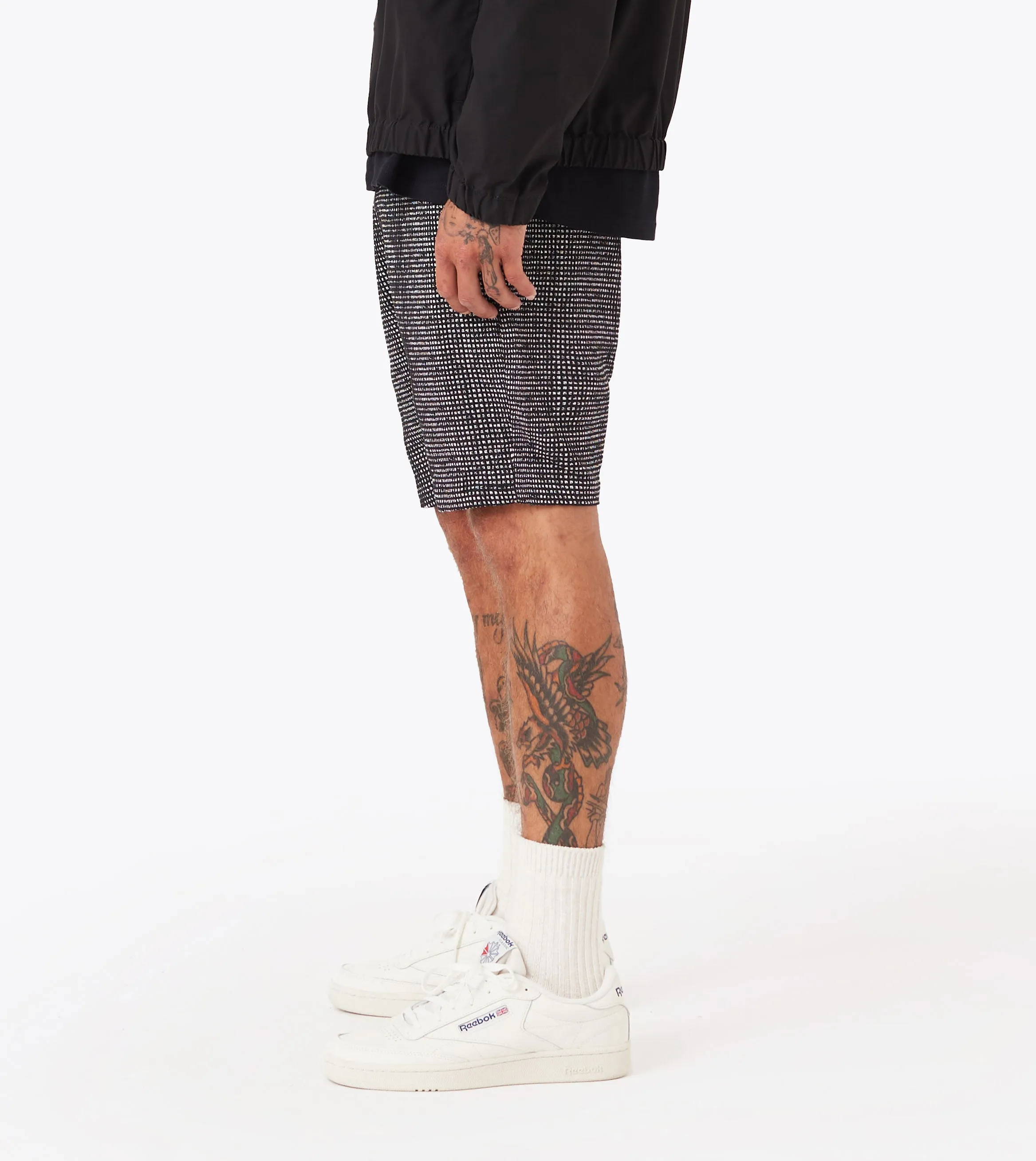 High-Performance Fit Non Binding Waistline Sureshot Honeycomb Flight Short Black