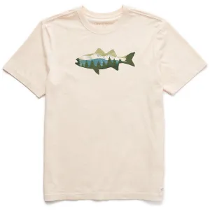 Men's Scenic Pines and Mountain Fish Short Sleeve Crusher Tee Feminine Fit