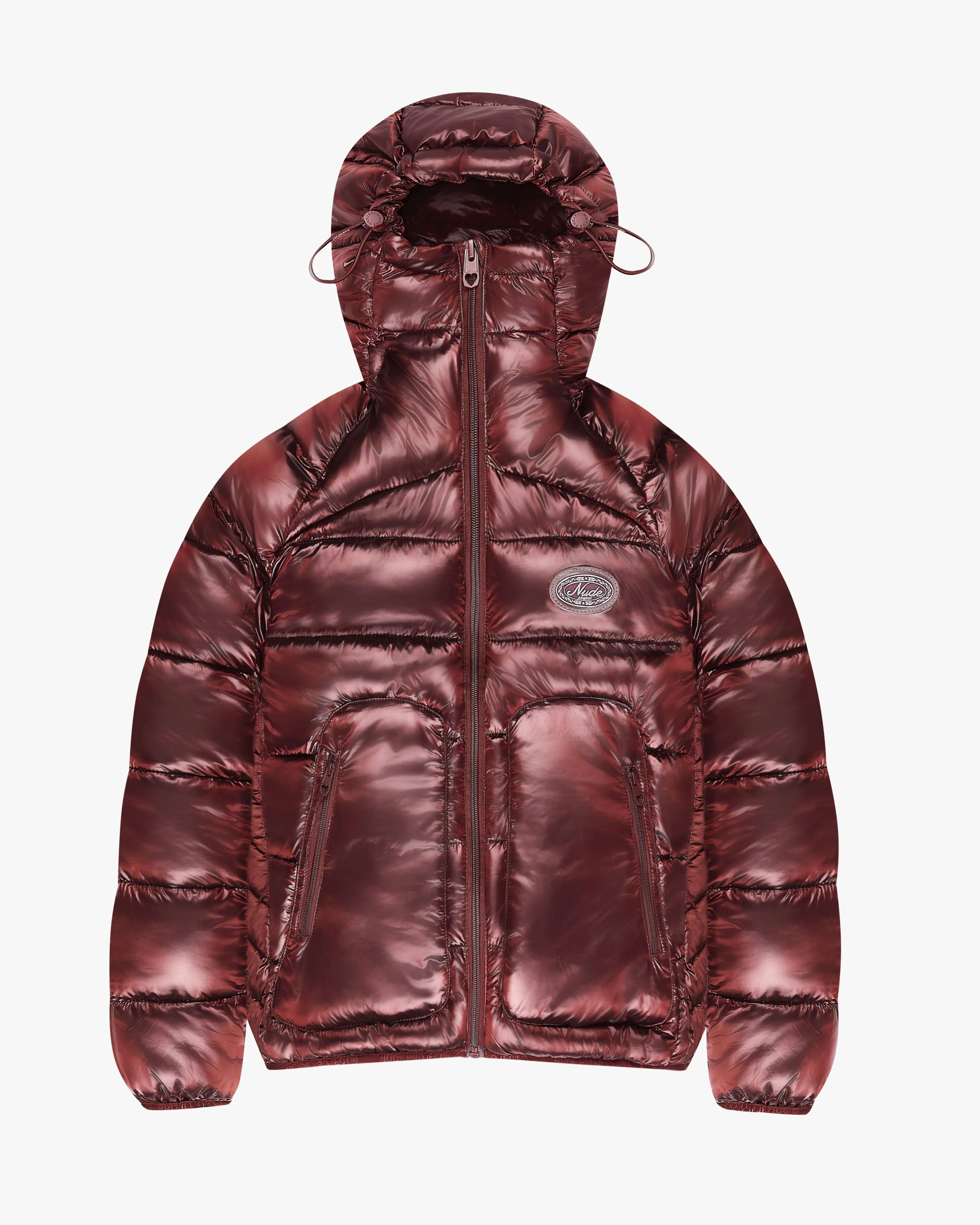Iconic Puffer Jacket Burgundy WaterResistantCoating