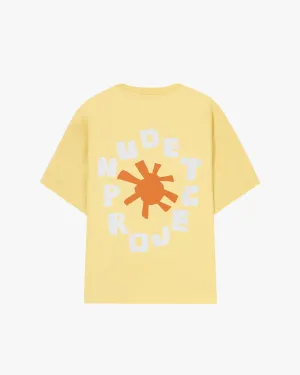 Relaxed Fit Design Astro Tee Pale Banana