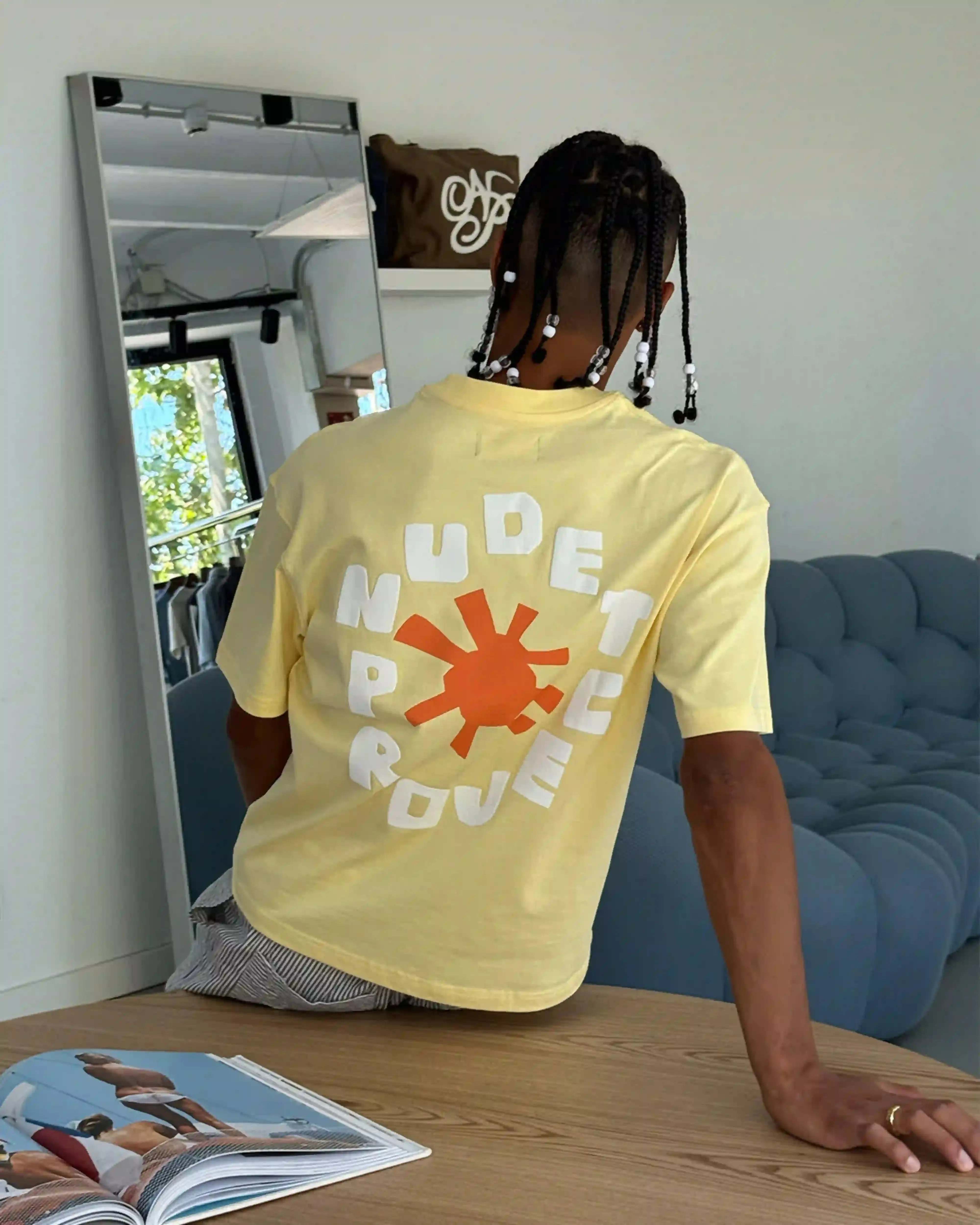 Astro Tee Pale Banana Basic Layer Non Toxic Printing