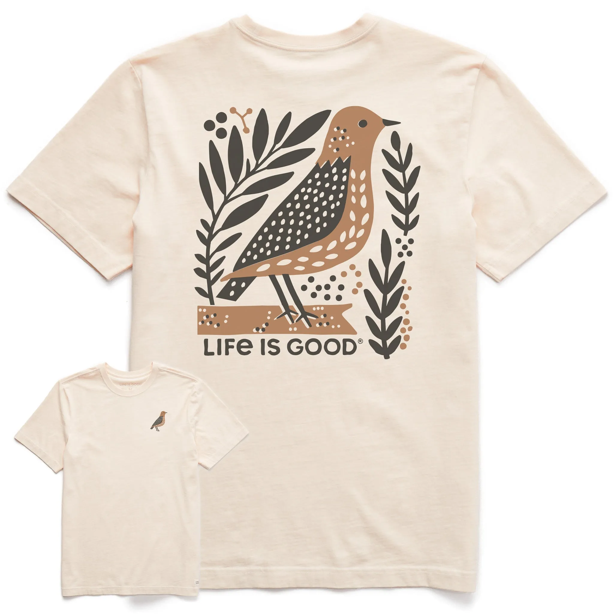 Men's Harvest Bird Short Sleeve Crusher Tee Sustainable Material Blend Sleek Performance
