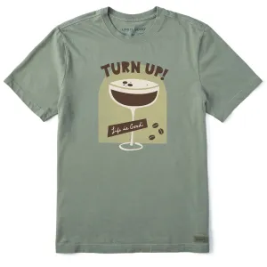 Classic Smart Urban Comfort Men's Turn Up Espresso Martini Short Sleeve Tee
