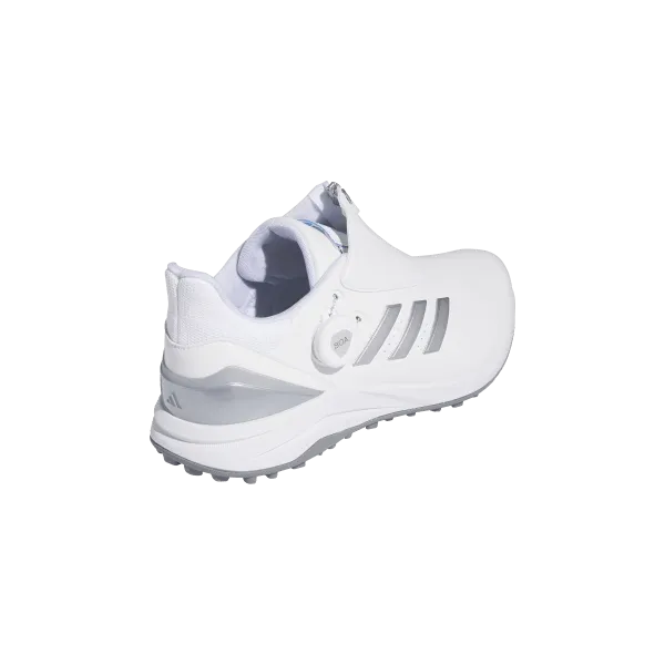 Adidas Solarmotion BOA 24 Spikeless Golf Shoes - Cloud White / Silver Metallic / Blue Burst Padded Comfort Wellness Seekers