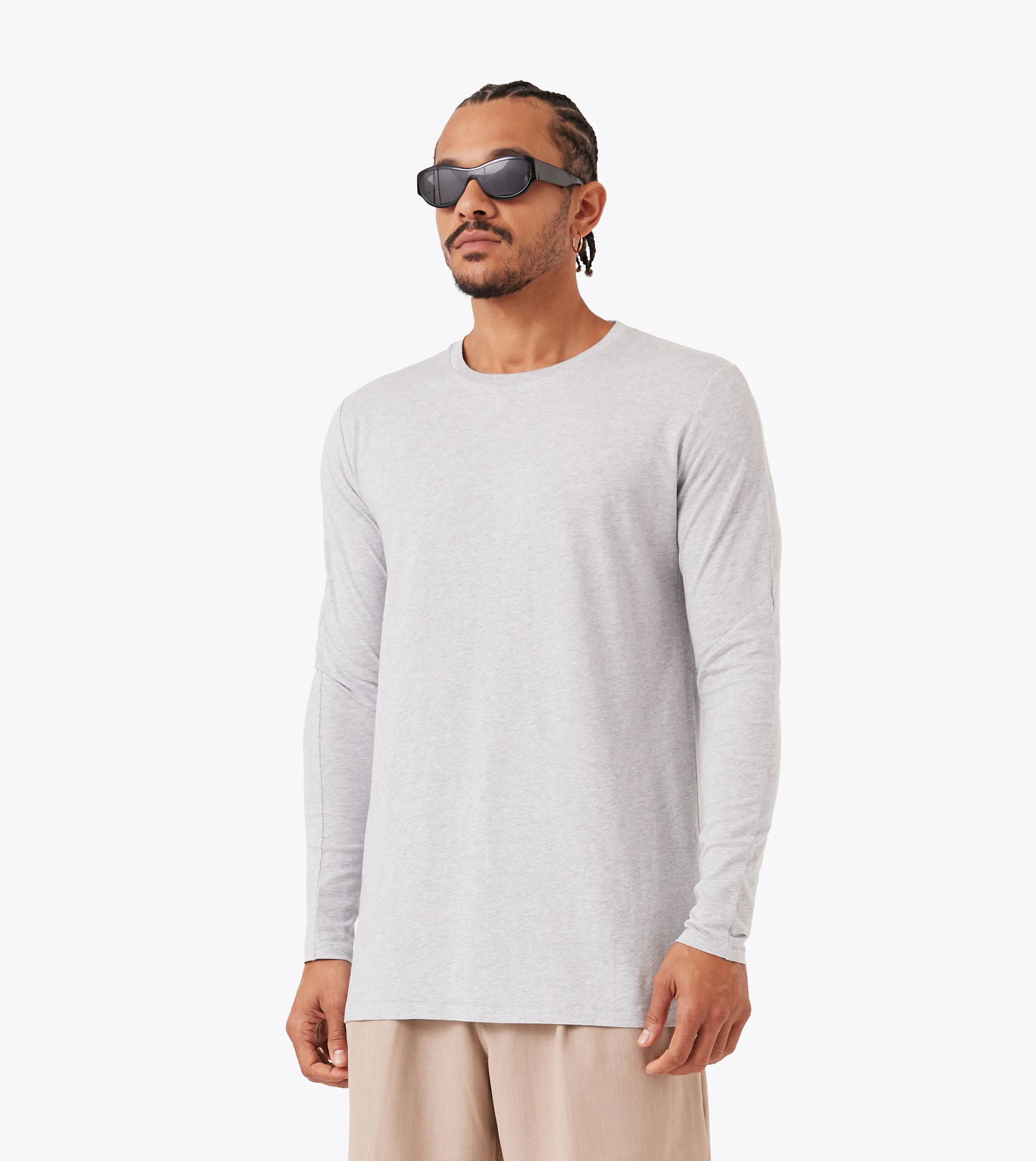 Flintlock LS Tee Grey Marle Sports Outfit