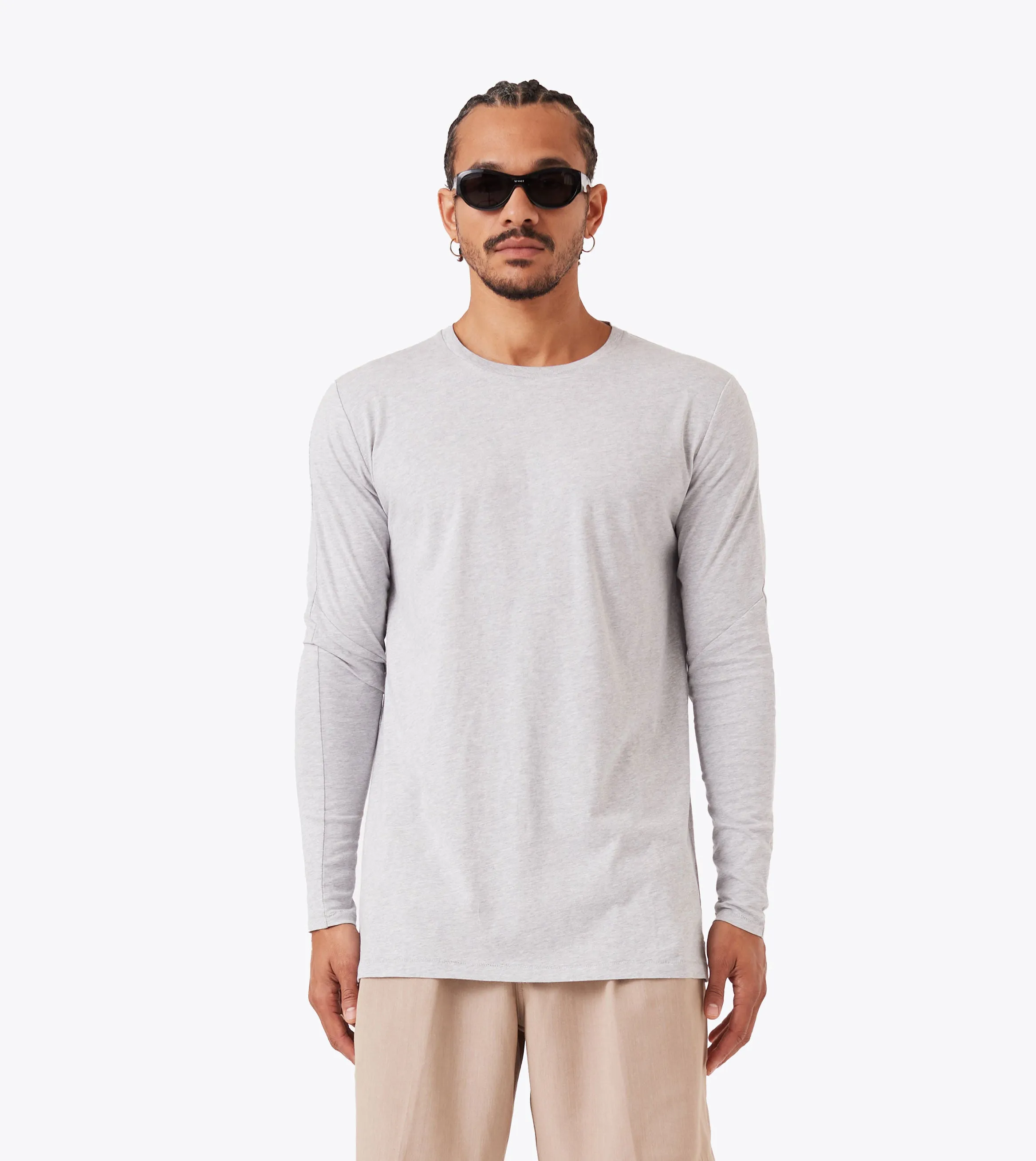 Light Flex Fit Trendy Flintlock LS Tee Grey Marle