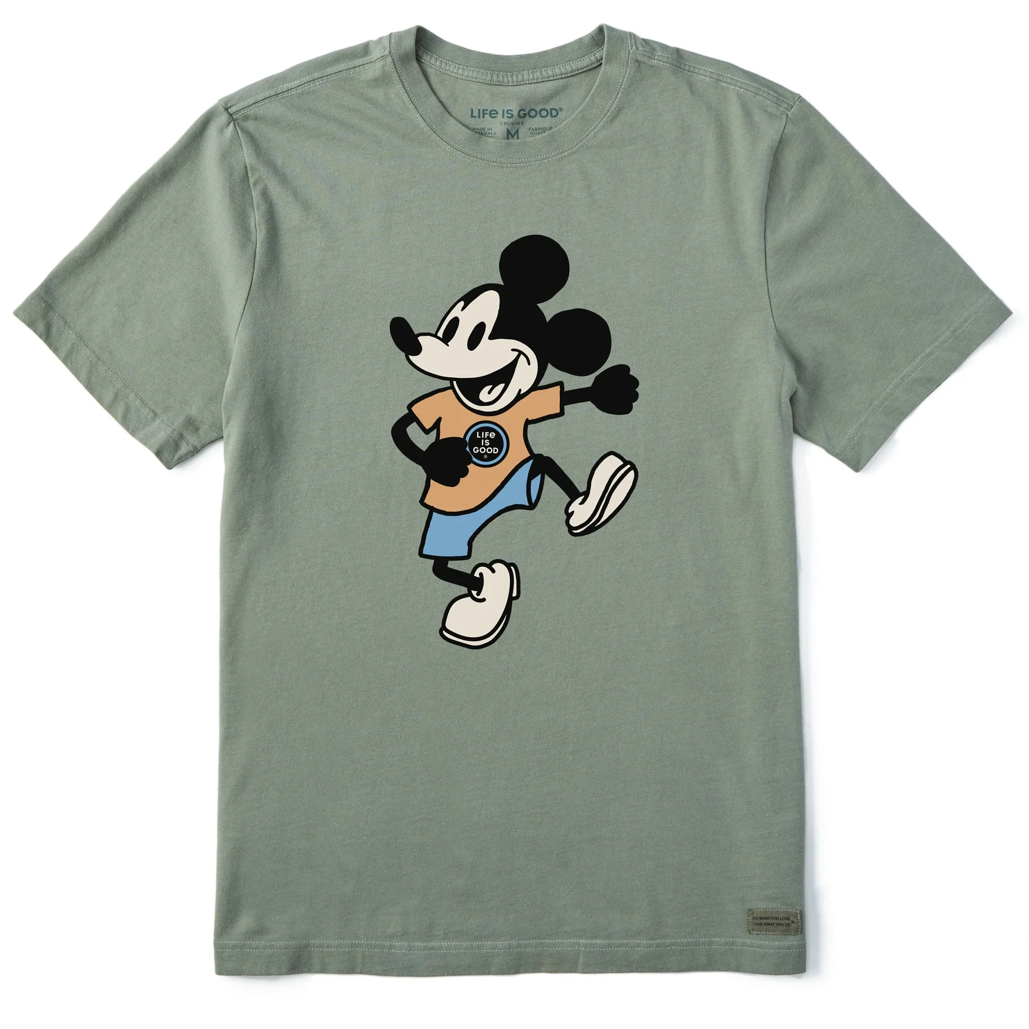 UltraSoftBrushedInterior Travel Friendly Men's Steamboat Willie Dancing Short Sleeve Tee
