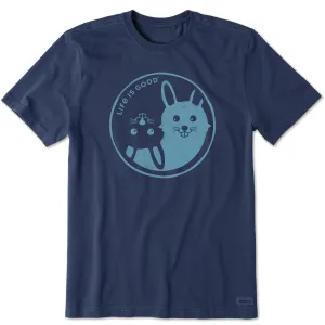 Breathable Wear Fit Men's Yin Yang Bunny Short Sleeve Tee
