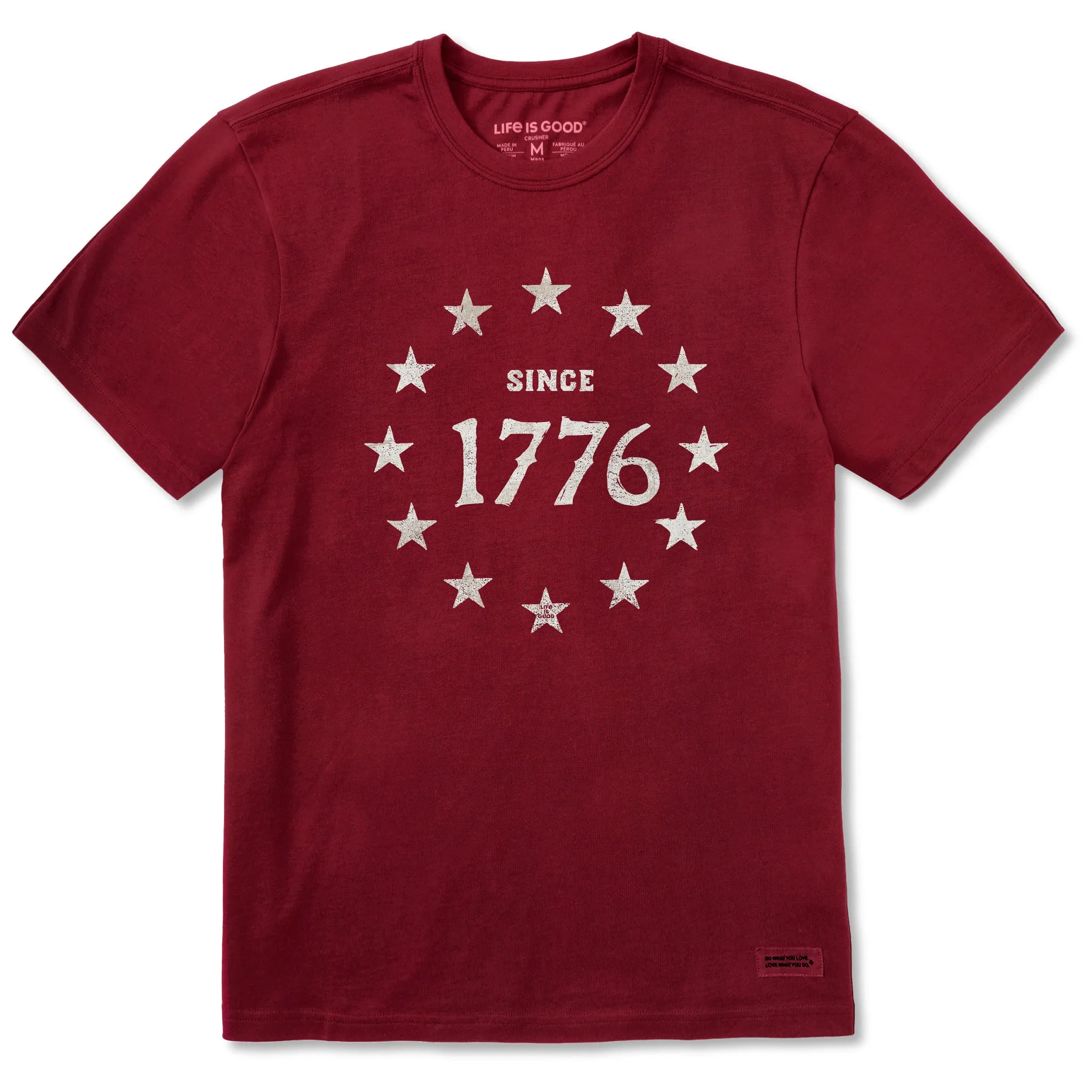 Men's Since 1776 Short Sleeve Crusher Tee Quick Dry Technology Comfort Flex