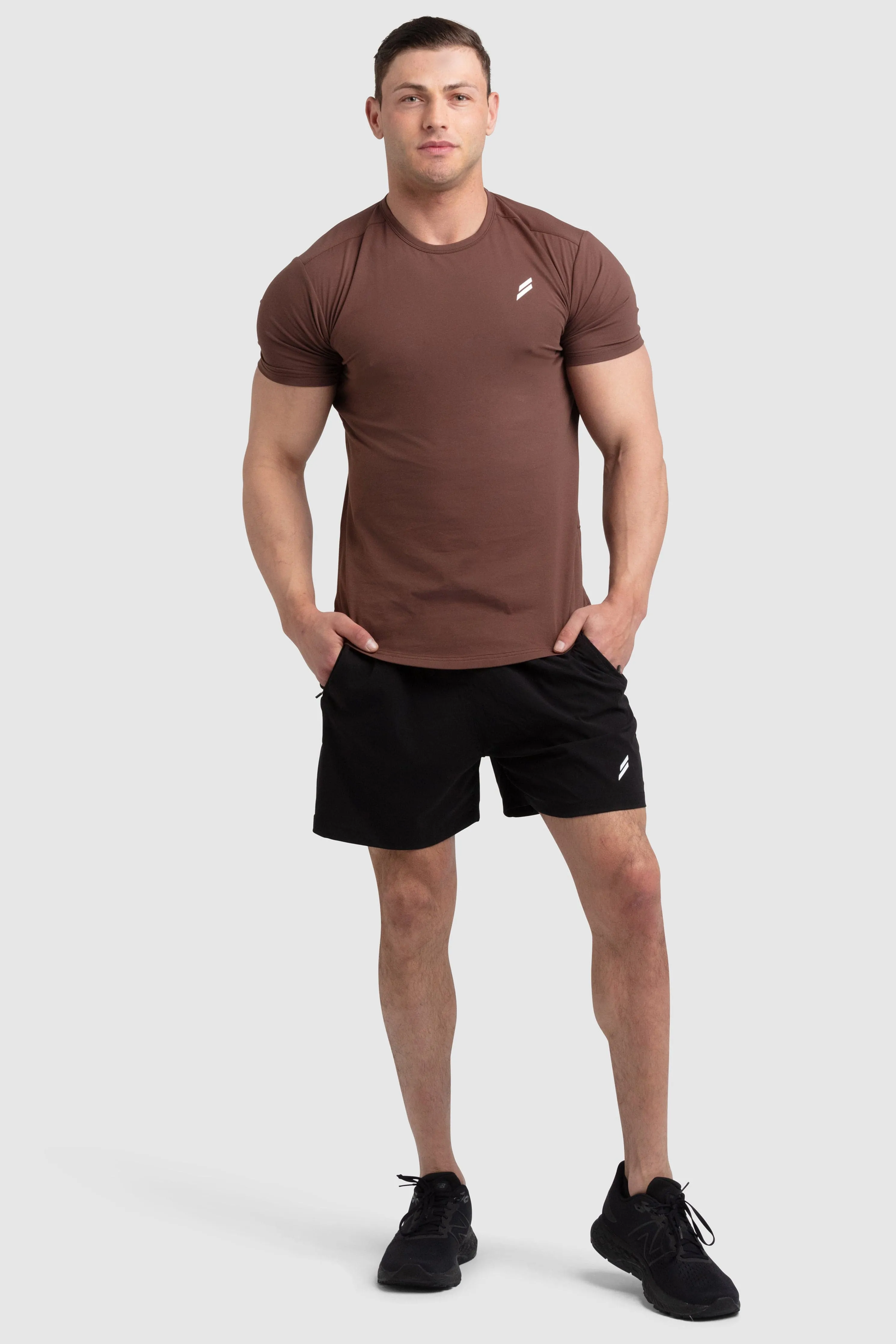 Soft And Comfortable Mark Drop Tee V3 - Chestnut Brown