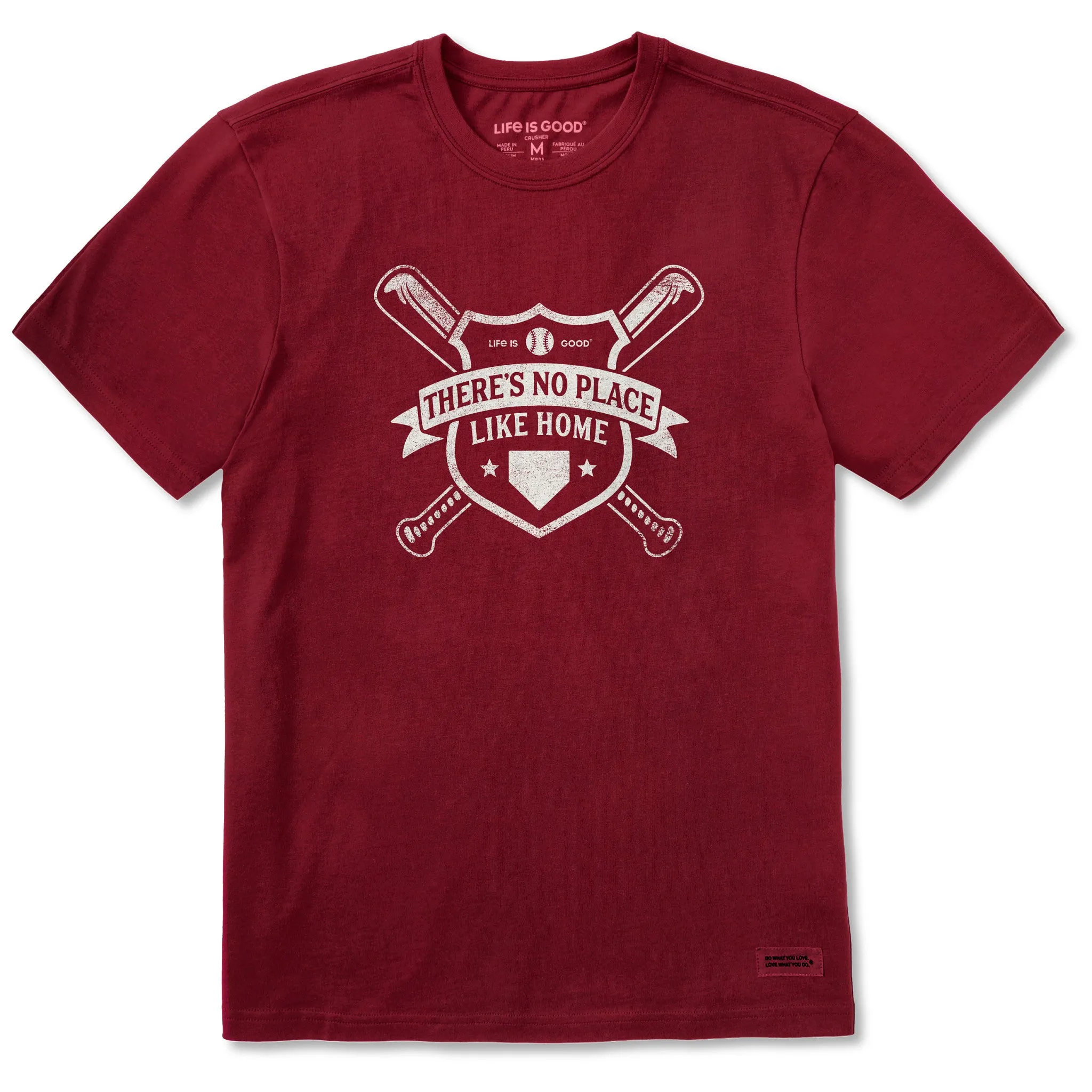 Relaxed fit wear Men's There's No Place Like Home Short Sleeve Crusher Tee