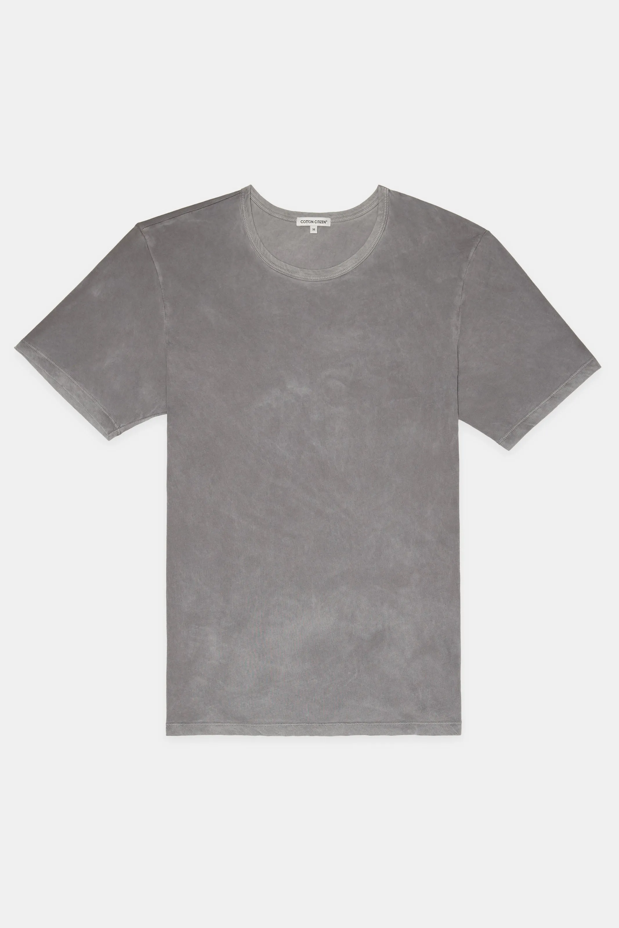 Unisex Fit Ribbed Collar Design Classic Crewneck Tee