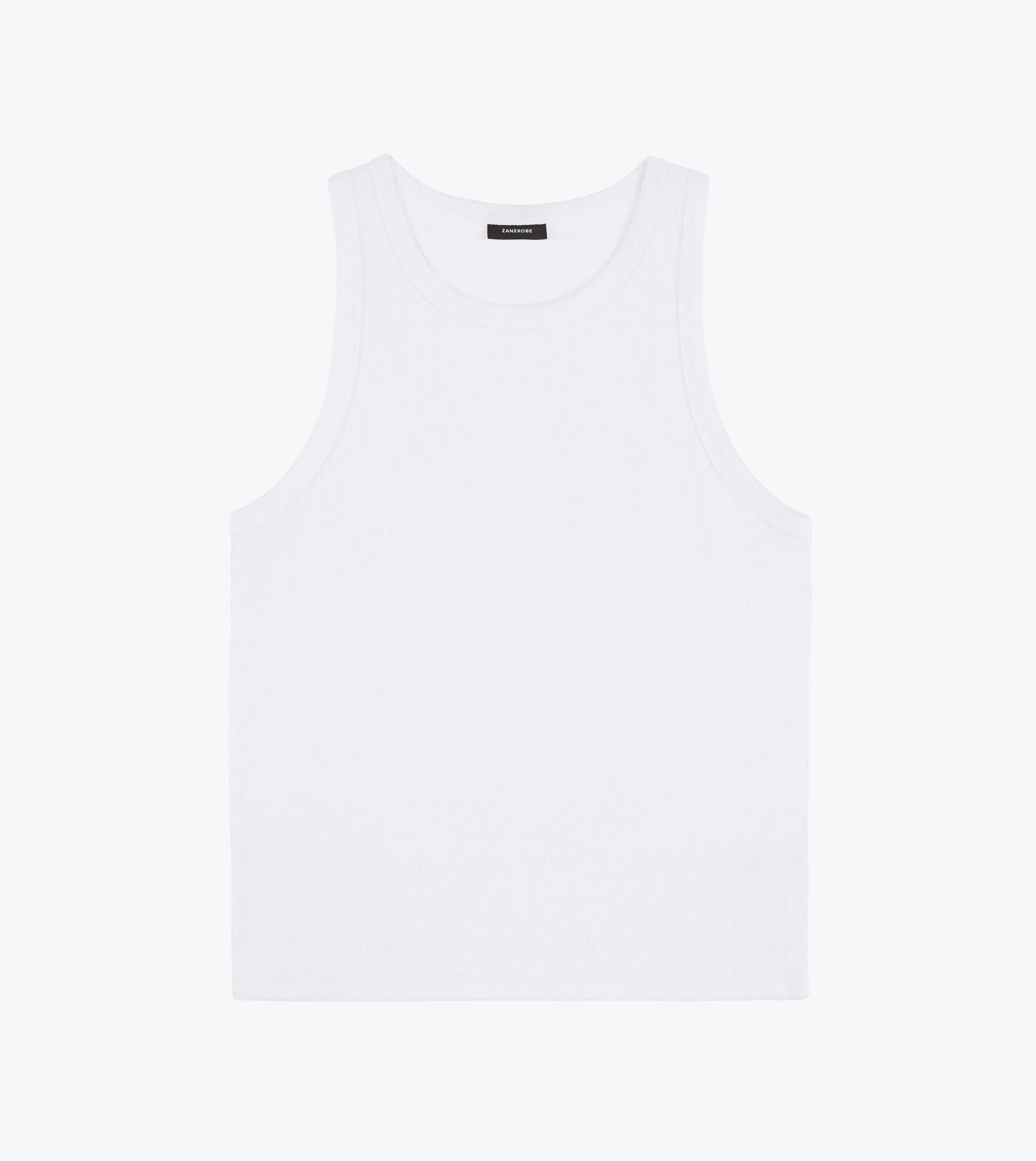 Light Casual Wear Modern Style Trend Rib Tank White