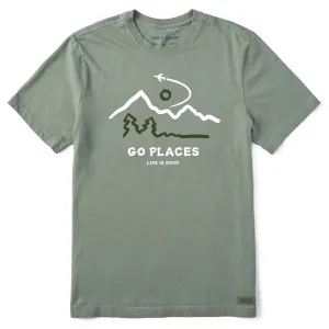 Wool combination Men's Go Places Airplane Short Sleeve Tee