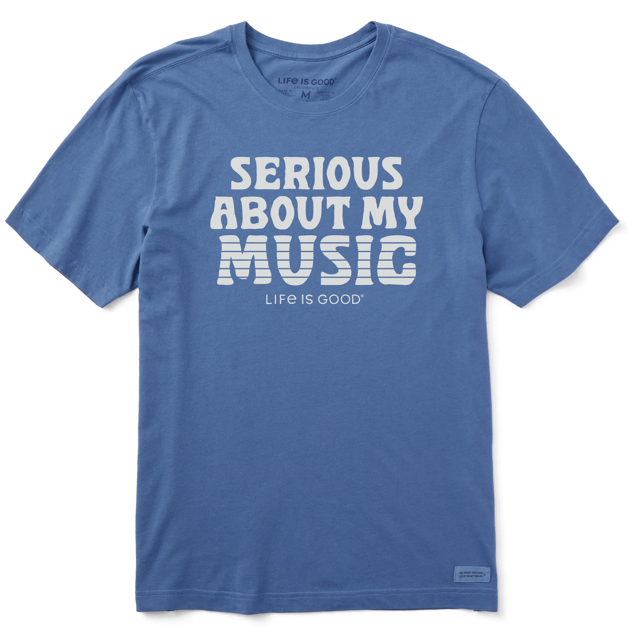 Men's Serious About My Music Short Sleeve Crusher Tee Versatile and Comfortable BreathableFabric