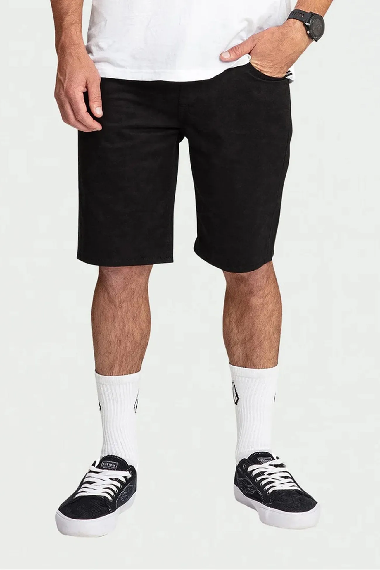 Solver Lite 5 Pock Short 19" Black Formal Wear Trendy Look