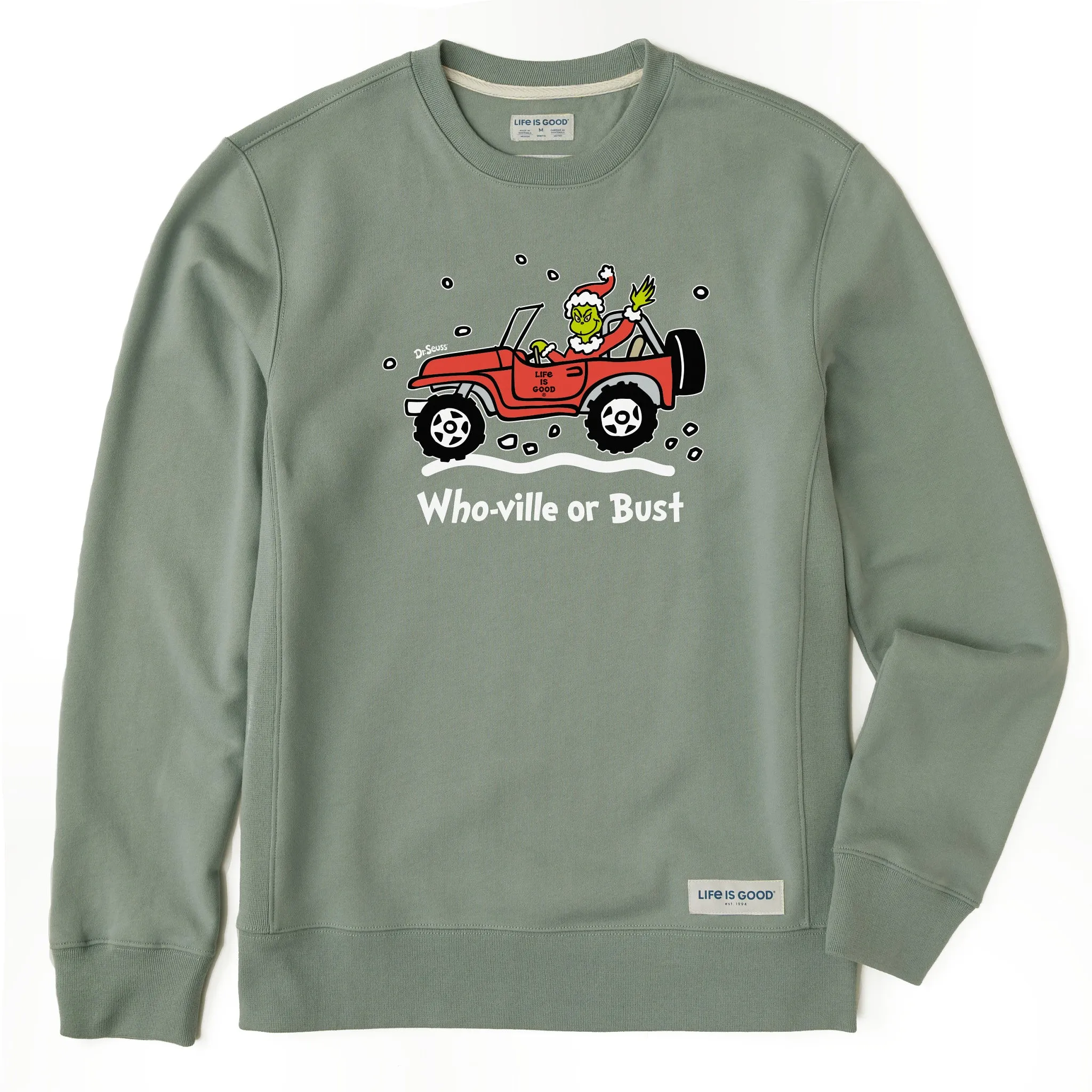 Weekend Relaxed product graffiti urbanity Men's Who-Ville or Bust SUV Grinch Simply True Fleece Crew