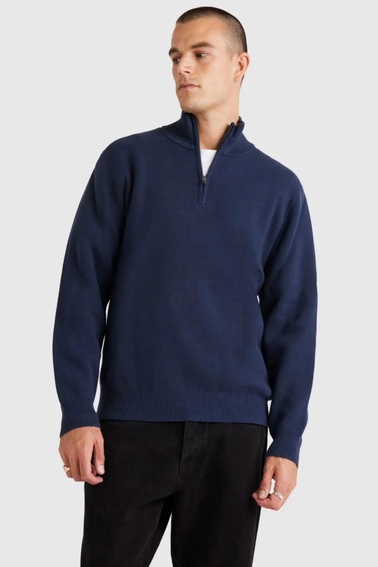 EcoFriendlyProduction Semi Formal Duke Quarter Zip Moody Blue