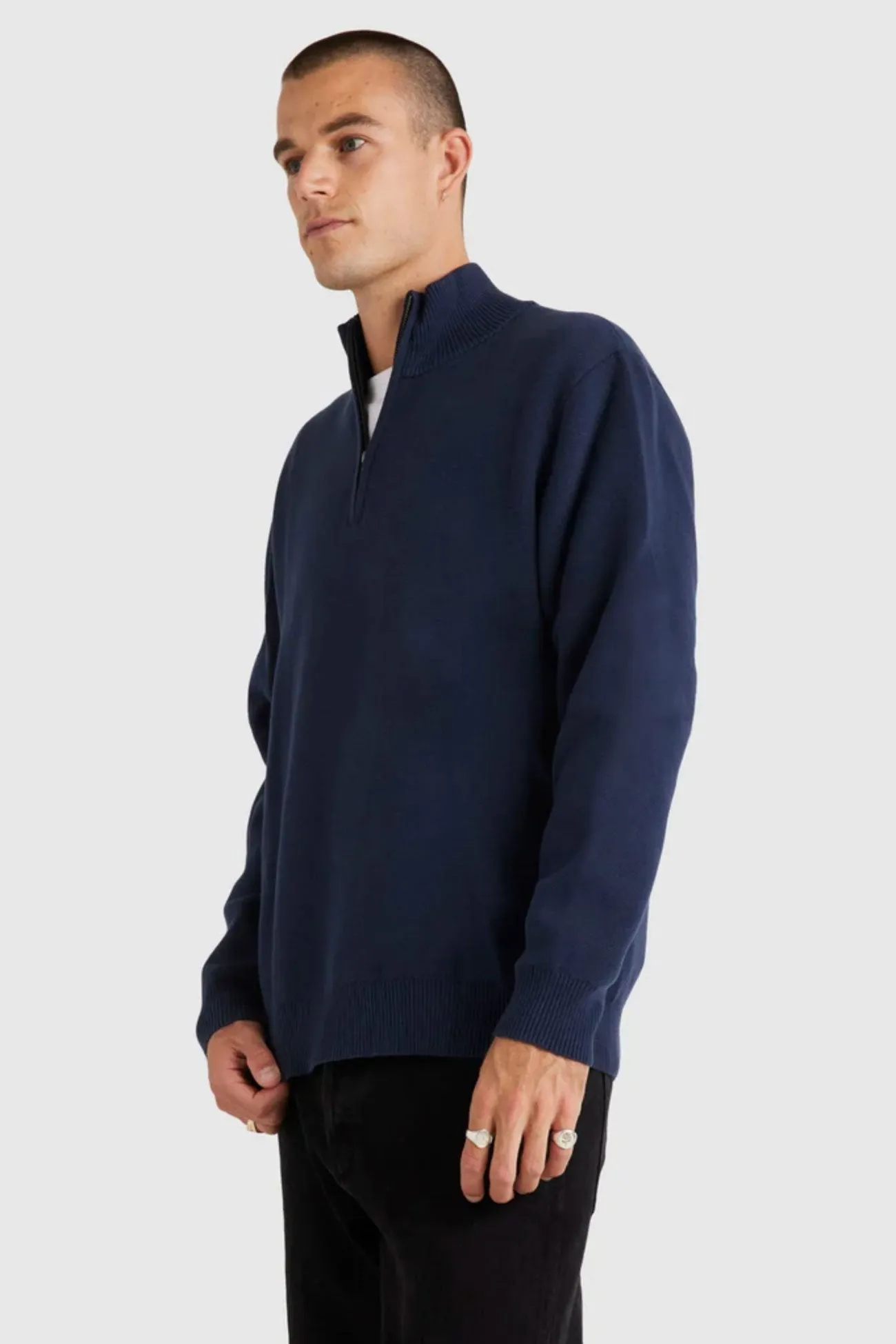 Prince Core Desk Style Duke Quarter Zip Moody Blue