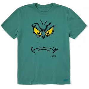 Trendy Comfort Men's Grinchy Face Short Sleeve Crusher Tee
