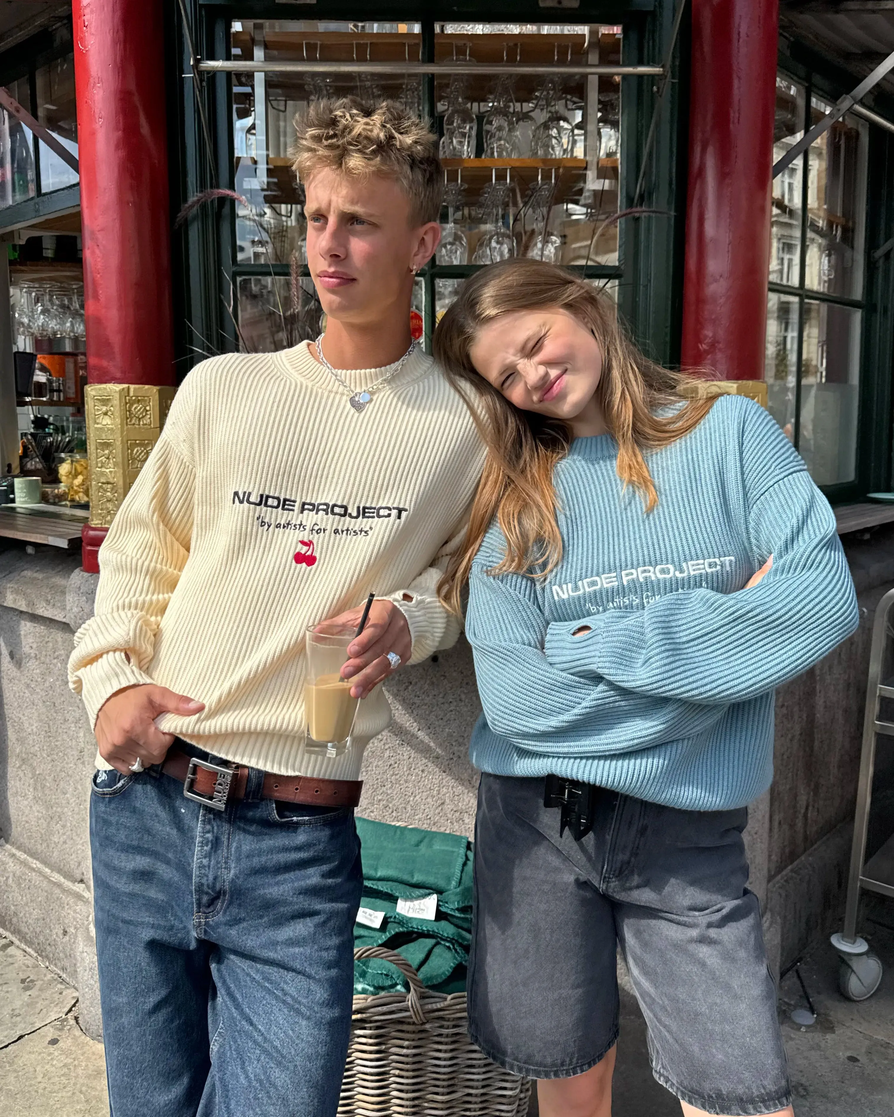 Go-To Look Cool Layering Wavy Knit Sweater Blue