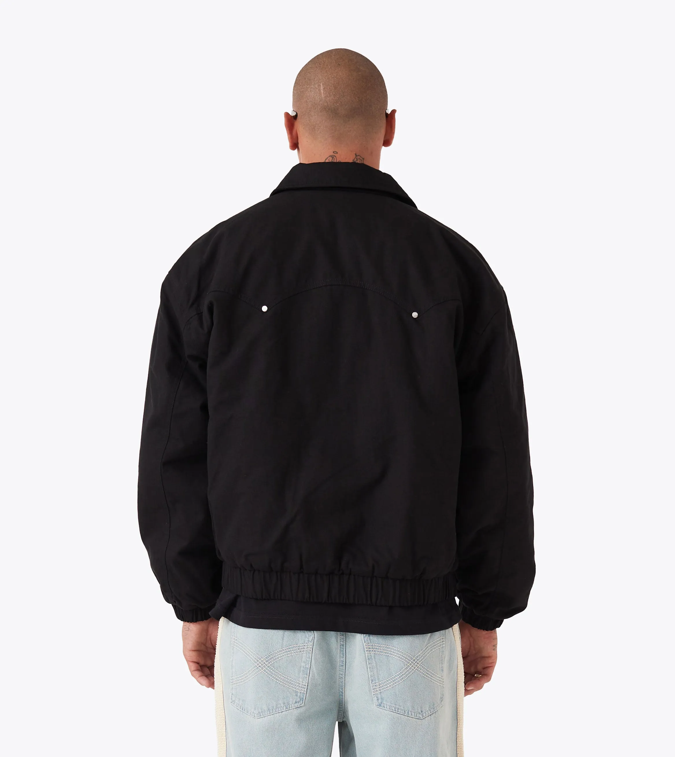 Canvas Work Jacket Washed Black Classic Urban Wear