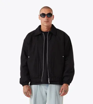 Cozy Fit Stretchable Material Canvas Work Jacket Washed Black