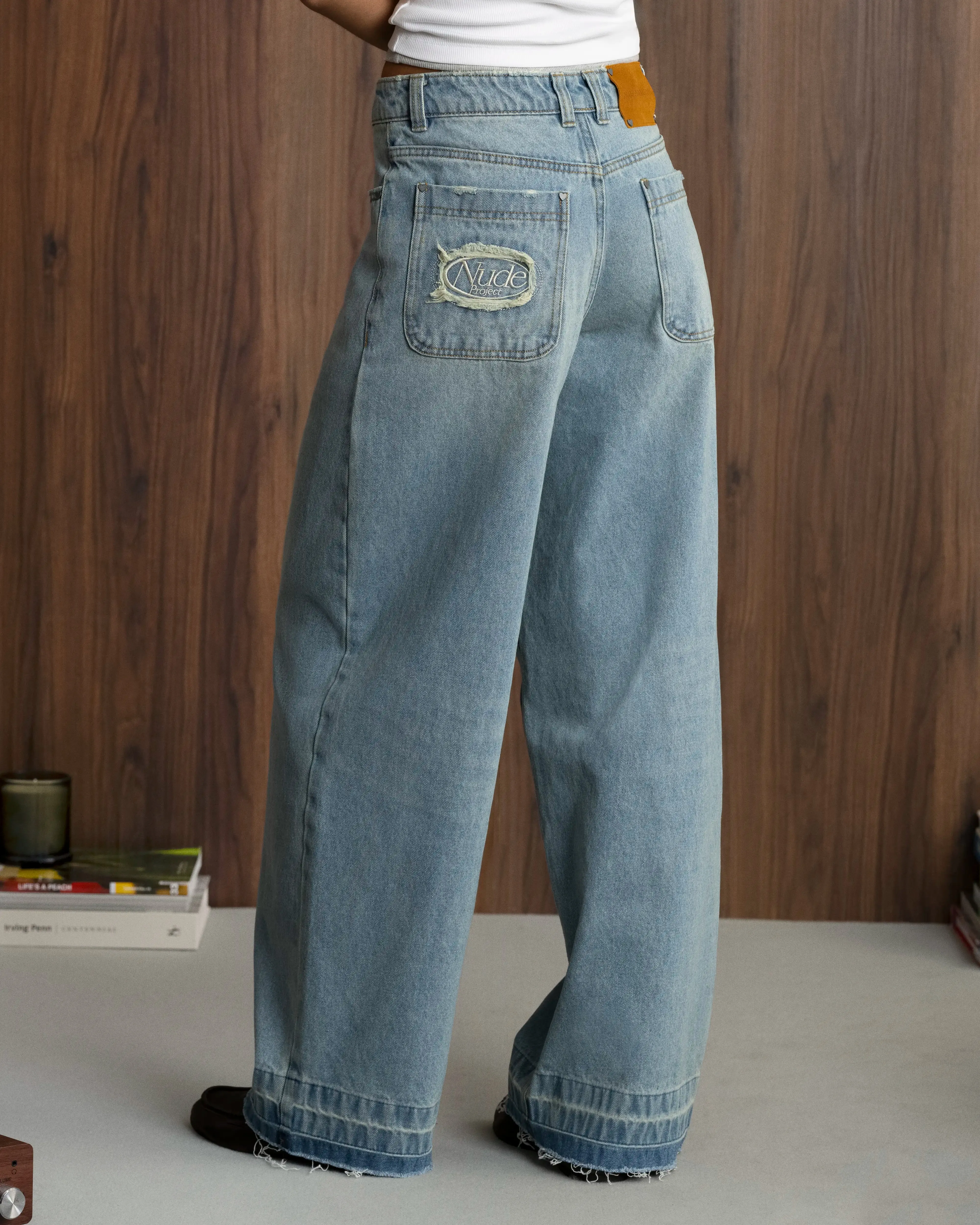 Non Toxic Textile Certified Old Baggy Jeans Light Wash