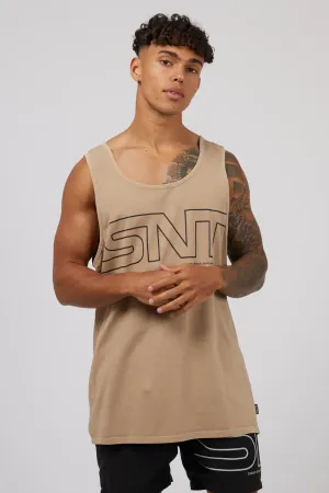 AdjustableWaist AntiPilling Finish Link Singlet Tan