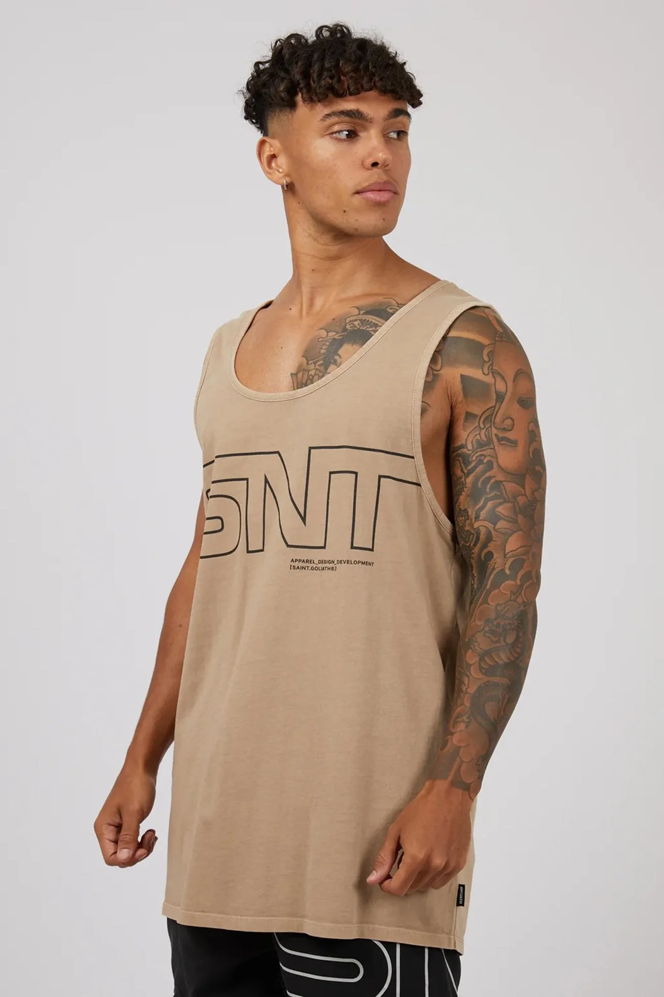 Link Singlet Tan 4Way Stretch CompactPackableDesign