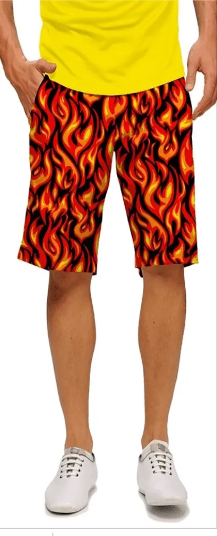 Loudmouth Golf: Men's StretchTech Shorts- Five Alarm Quick Dry Wear school clothing