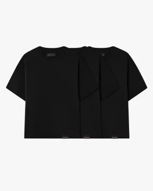 Basic Tee Black 3xPack Cozy Style Quick Release Hem