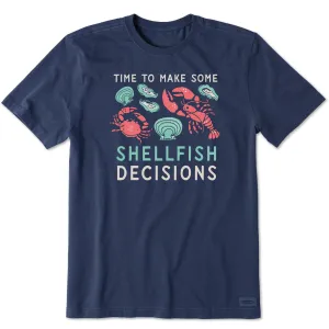 Essential Fashion Men's Shellfish Decisions Short Sleeve Tee