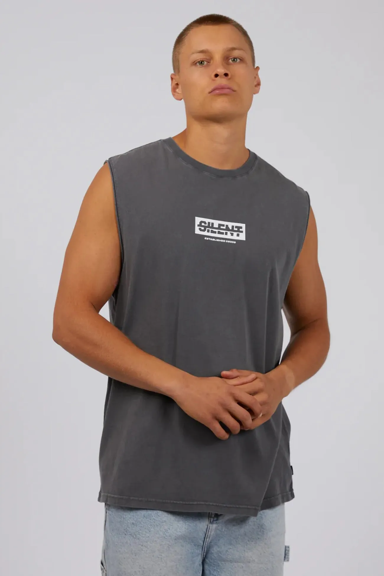 Dense Fit Breezy Design Straight Edge Muscle Coal