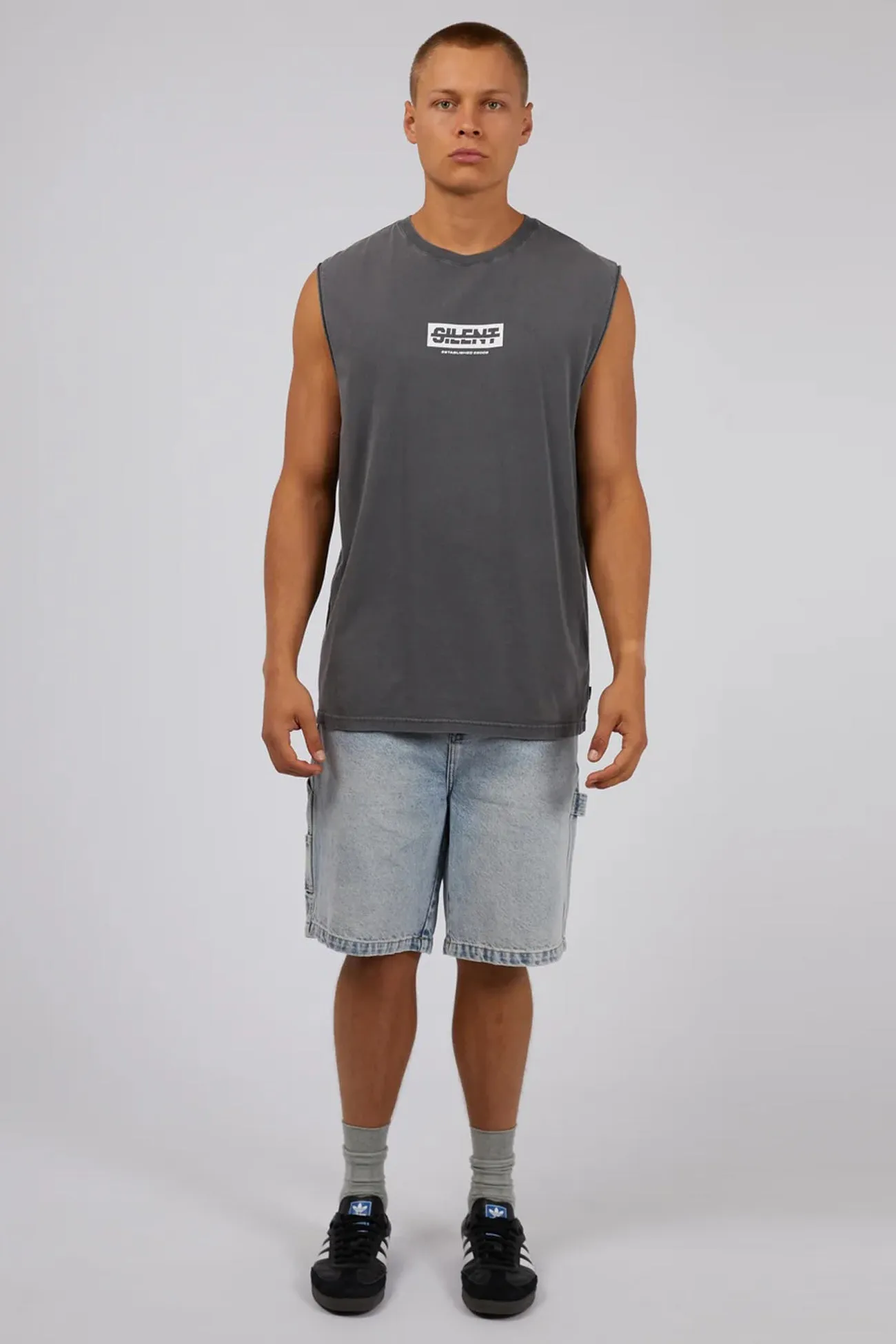 Straight Edge Muscle Coal DoubleStitched DurableStitching